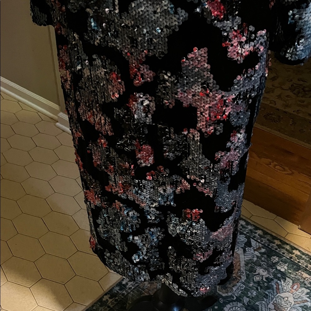 Dress the Population Black and Pink Sequin Midi Dress - Picture 4 of 6